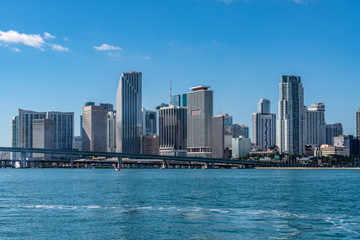 Fototapeta premium Downtown Miami from the Ocean