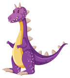 A dragon character on white background