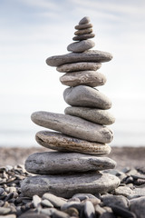 Fototapeta na wymiar balancing stone on top of each other