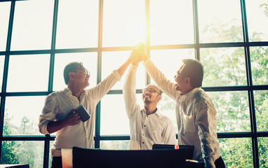 Businessman group are join hands for working the job success.- Image