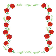  母の日　カーネーション　フレーム　イラスト　