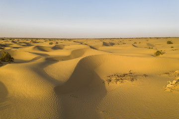 Aerial photography of the Asian desert