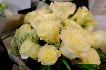 Romantic Flower bouquet arrangement with white rose