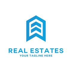Geometric Real Estate Logo Vector Graphic Design