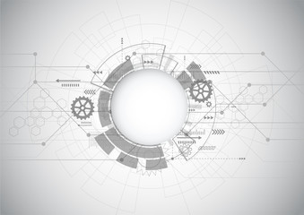 Abstract futuristic digital technology concept, High computer, Vector background