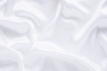 Obraz premium White cloth background abstract with soft waves.