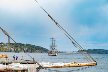 Fototapeta premium Tall Ship in the Harbour - Harbor