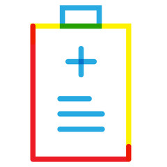 Obraz premium medical report outline color