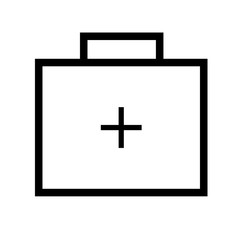 medical bag outline vector icon