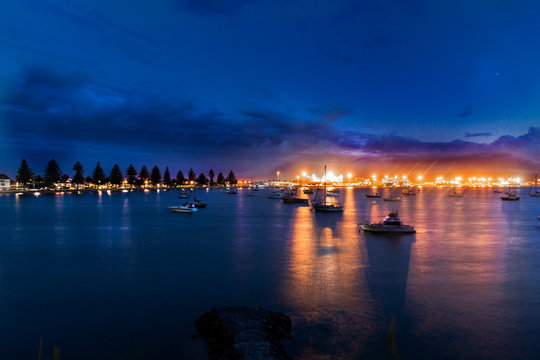 night view of city