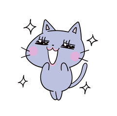 かわいい 女性 ネコのキャラクター