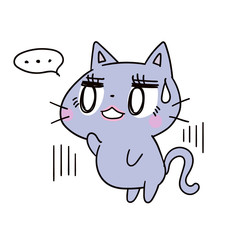かわいい 女性 ネコのキャラクター