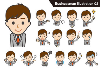 ビジネスマンのイラストセット2