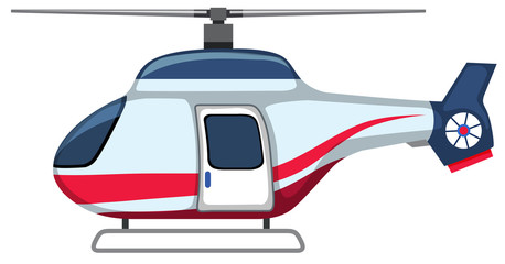 A cartoon helicopter on white background