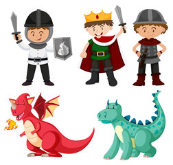 Dragon and kind character