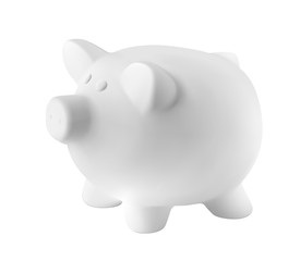 Little Pig Mockup. Vector illustration isolated on white background. Ready for your design. EPS10.