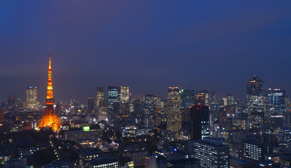 東京夜景　東京タワー　晴海　豊洲　お台場方面　