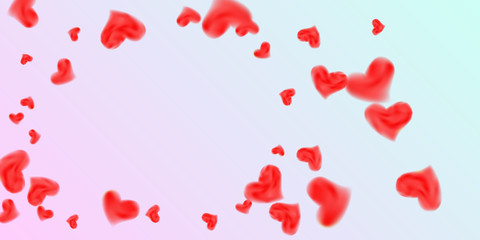 Hearts of confetti for valentines day
