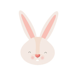 rabbit head isolated icon