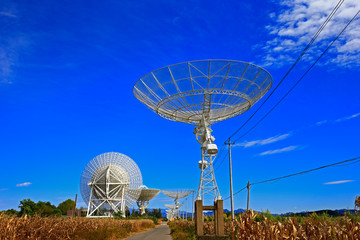 The observatory radio telescope
