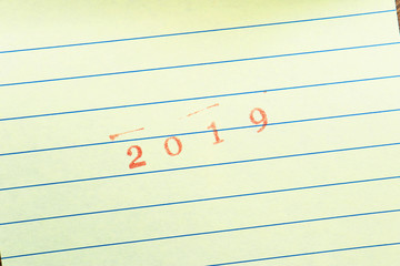 2019 Stamped on Notebook