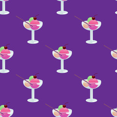 Ice cream seamless pattern