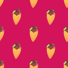 Ice cream seamless pattern