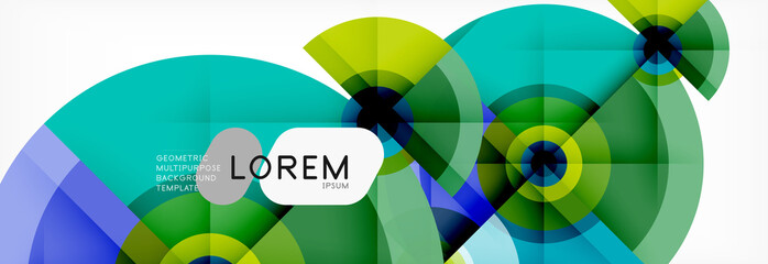 Fototapeta premium Geometric circle abstract background, creative geometric wallpaper.