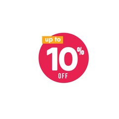 Discount up to 10% off Label Vector Template Design Illustration