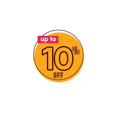 Discount up to 10% off Label Vector Template Design Illustration