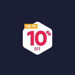Discount up to 10% off Label Vector Template Design Illustration