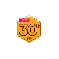 Discount up to 30% off Label Vector Template Design Illustration