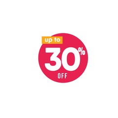 Discount up to 30% off Label Vector Template Design Illustration