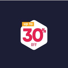 Discount up to 30% off Label Vector Template Design Illustration