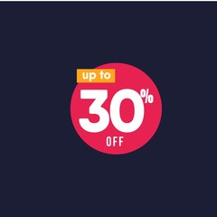 Discount up to 30% off Label Vector Template Design Illustration