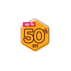 Discount up to 50% off Label Vector Template Design Illustration