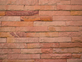 red brick wall.