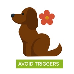 Allergy trigger avoid dogs fur and flowers asthma