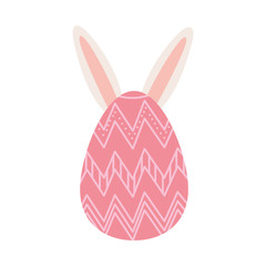 easter egg with rabbit ears isolated icon