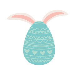 easter egg with rabbit ears isolated icon