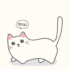 Cute cat vector. 