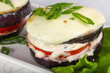 Baked eggplant
