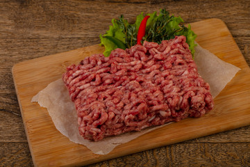 Raw pork minced meat