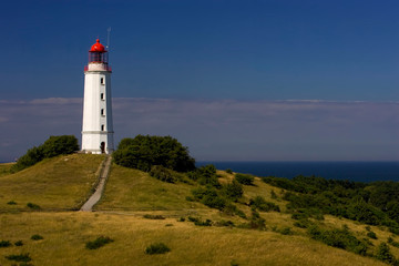 Fototapeta na wymiar Leuchtturm Dornbusch, Insel Hiddensee, Ostsee, Mecklenburg-Vorpommern, Deutschland