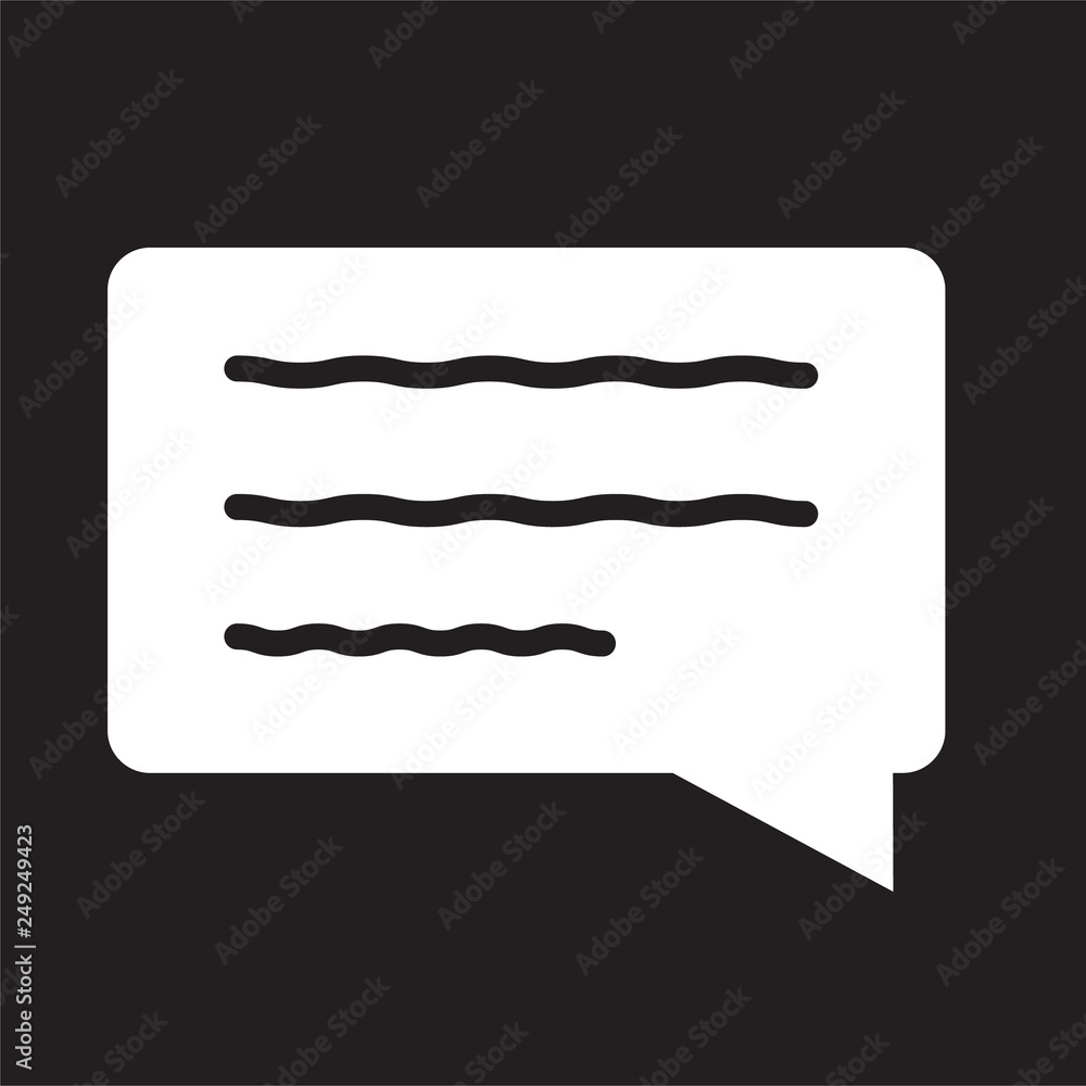Sticker speech bubble icon on white background. flat style. speech bubble icon for your web site design, log