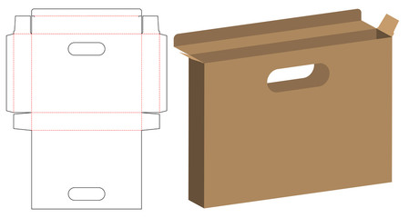 Box packaging die cut template design. 3d mock-up