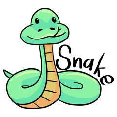 Snake simple cartoon illustrations