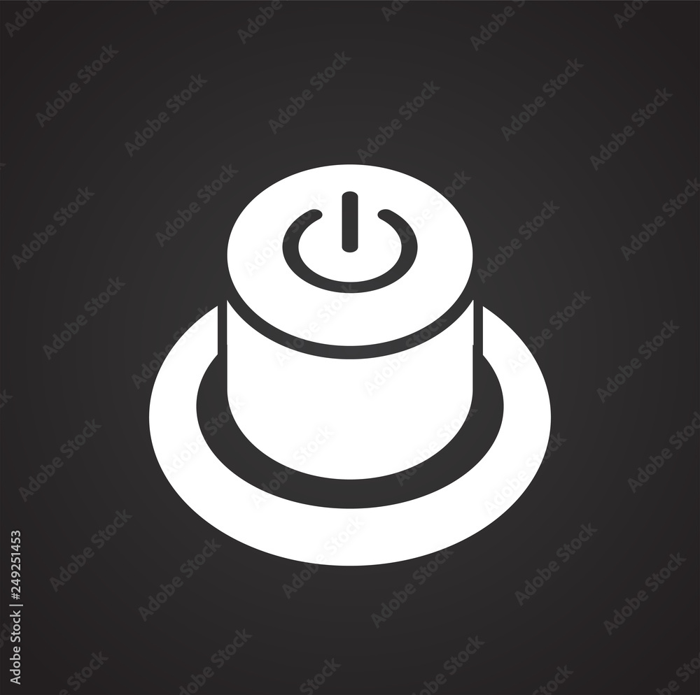 Fototapete Electric ware icon on black background for graphic and web design, Modern simple vector sign. Internet concept. Trendy symbol for website design web button or mobile app