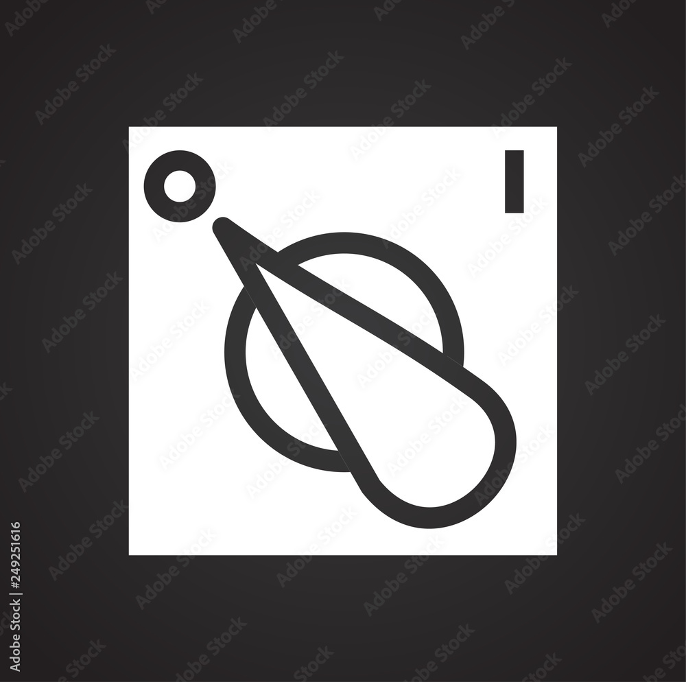 Fototapete Electric ware icon on black background for graphic and web design, Modern simple vector sign. Internet concept. Trendy symbol for website design web button or mobile app