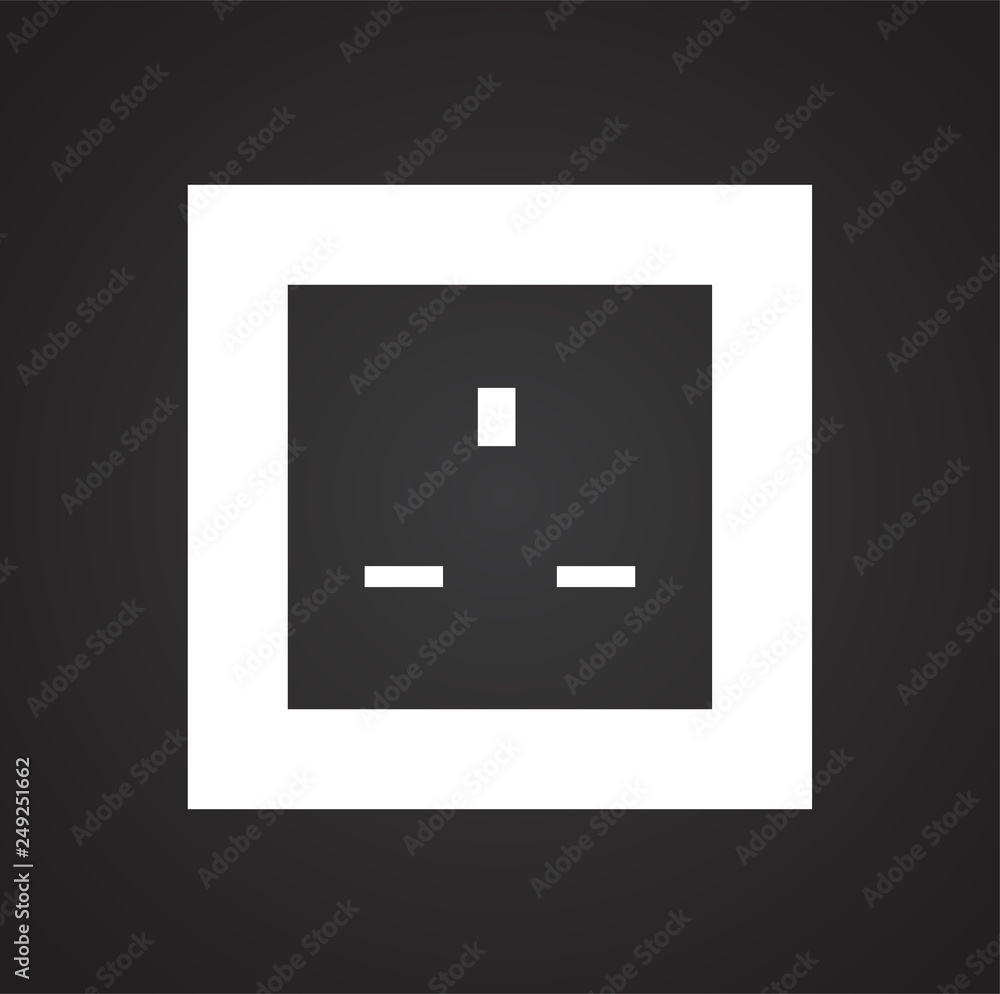 Fototapete Electric ware icon on black background for graphic and web design, Modern simple vector sign. Internet concept. Trendy symbol for website design web button or mobile app